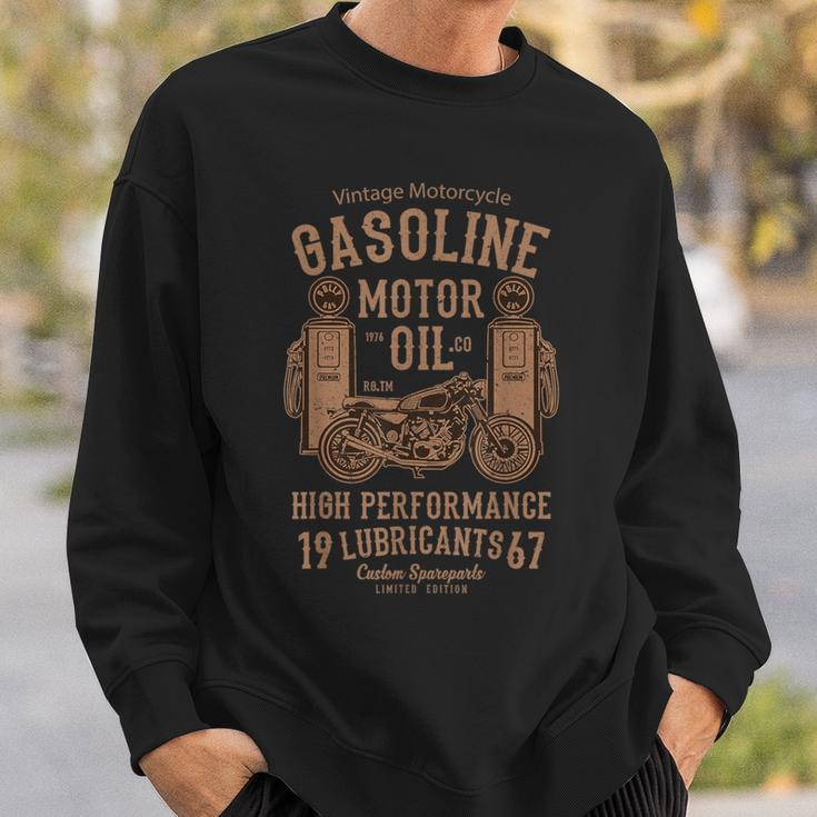 Vintage Antique Gas Pump Gasoline Oil Sign Advertising Sweatshirt Gifts for Him