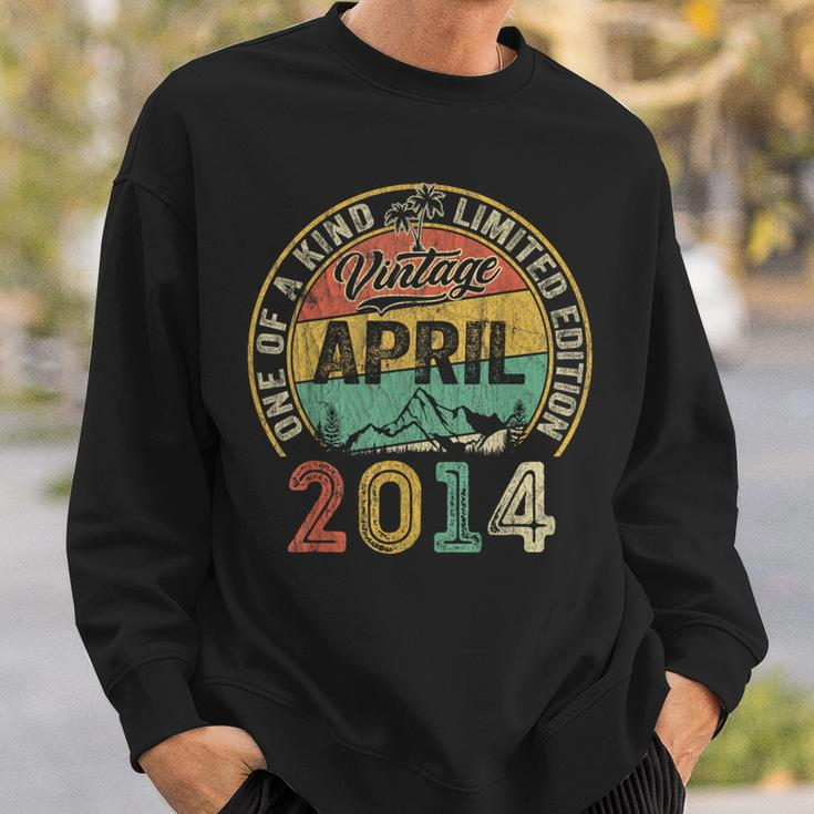 Vintage Awesome Since April 2014 10Th Birthday For Boy Sweatshirt Gifts for Him
