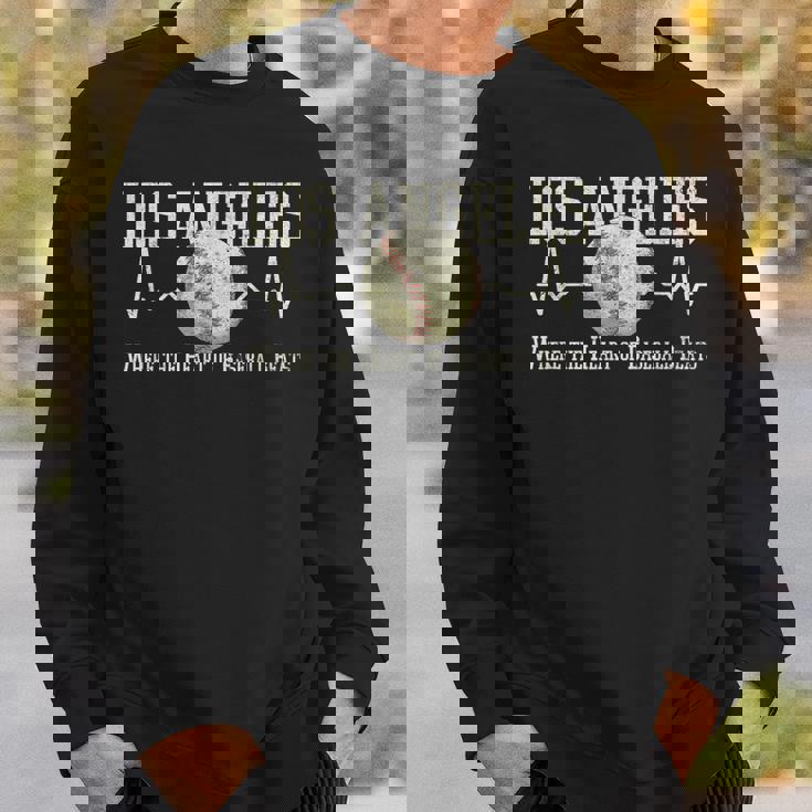 Vintage Baseball Los Angeles Graphic Sweatshirt Gifts for Him