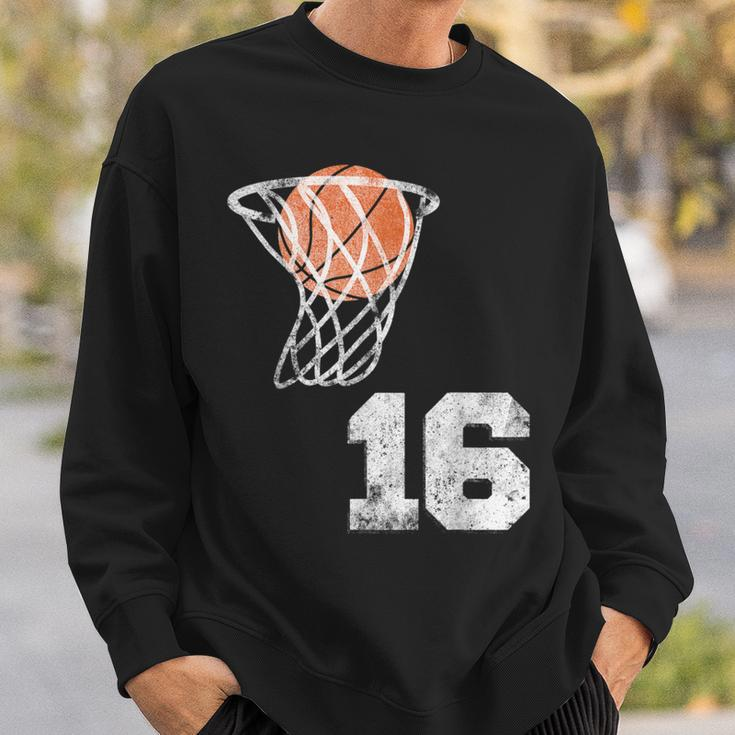 Vintage Basketball Jersey Number 16 Player Number Sweatshirt Gifts for Him