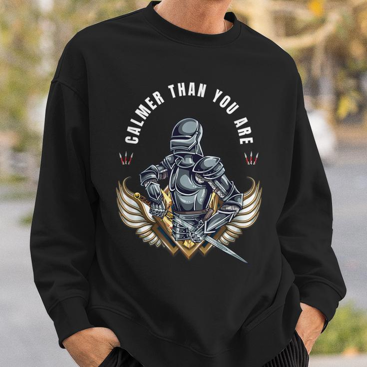 Vintage Calmer Than You Are Soldier Sweatshirt Gifts for Him