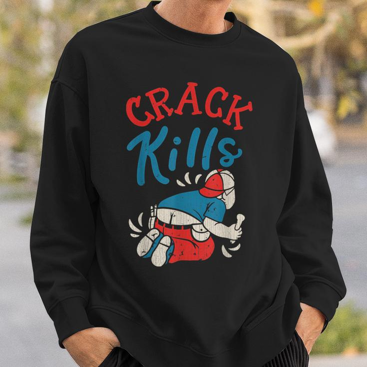 Vintage Crack Kills Plumber Sweatshirt Gifts for Him