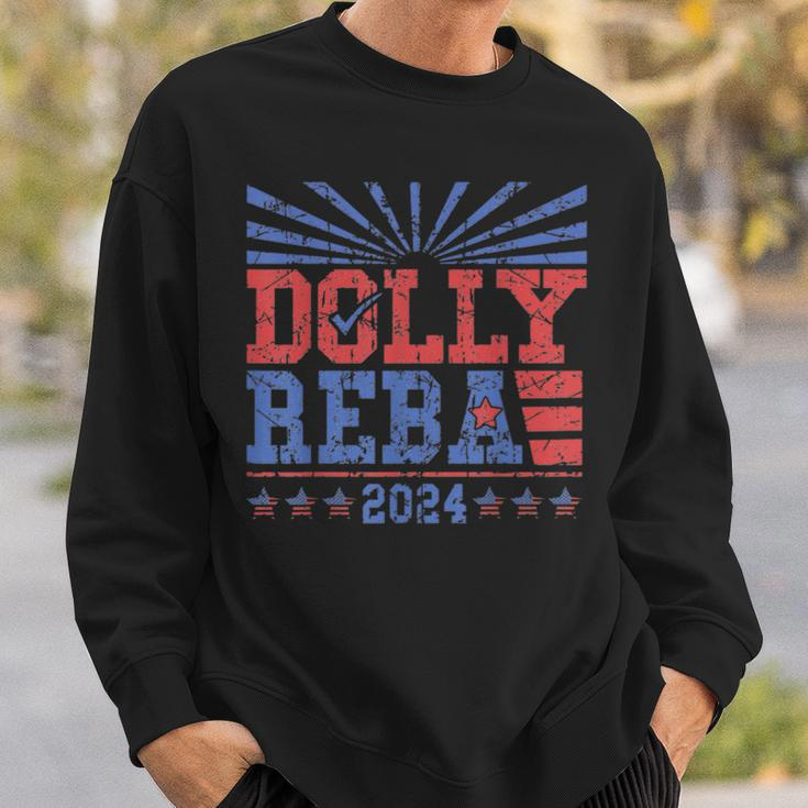 Vintage Dolly And Reba 2024 Make America Fancy Again Sweatshirt Gifts for Him