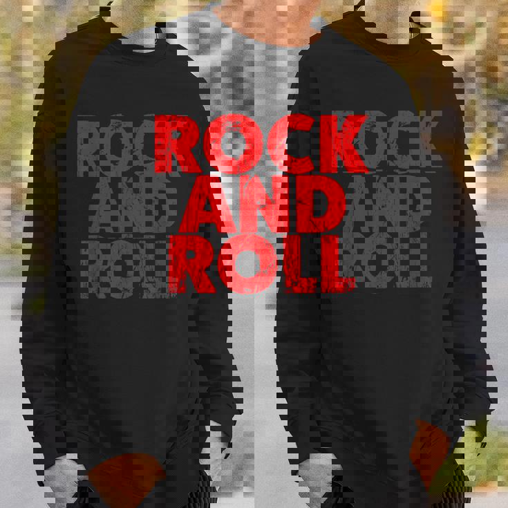 Vintage Grunge Old Rock & Roll Music Rock And Roll Camisa de entrenamiento Regalos para él