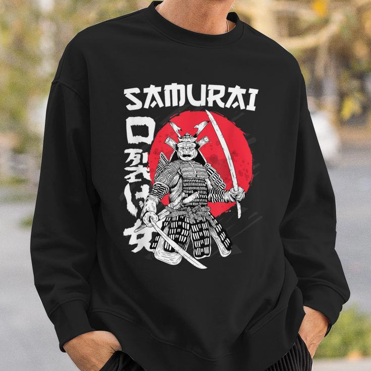 Vintage Japanese Samurai Retro Kanji Warrior Japan Sword Sweatshirt Gifts for Him