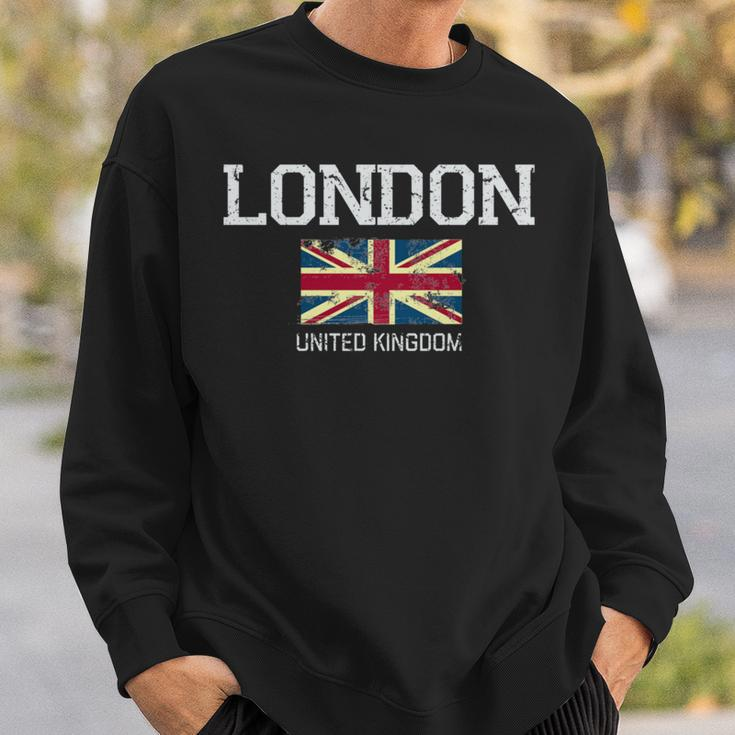 Vintage London England United Kingdom Souvenir Sweatshirt Gifts for Him