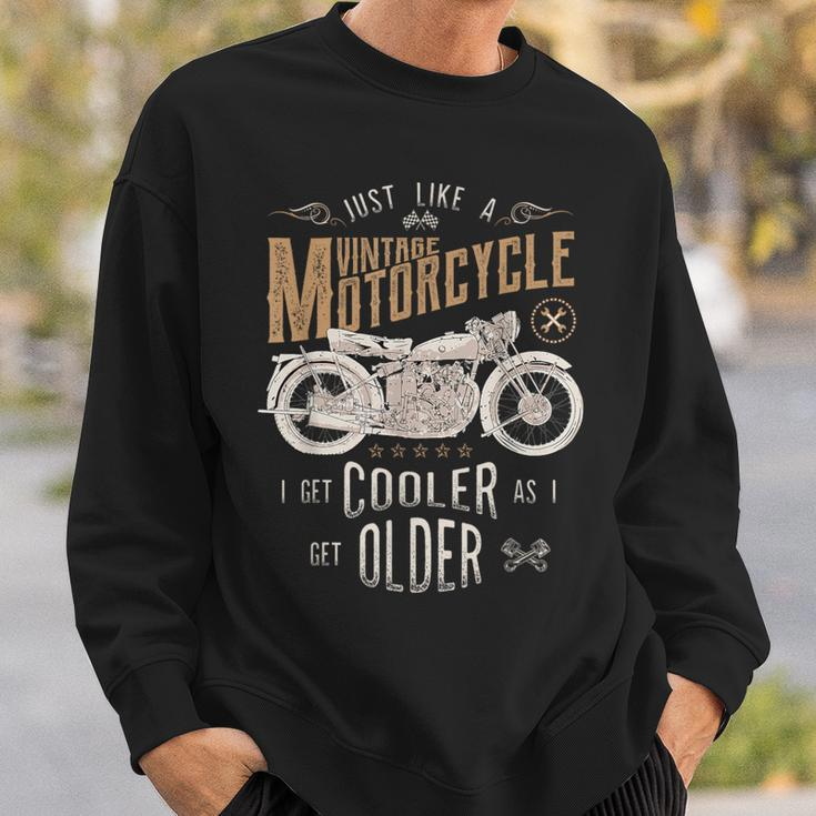 Vintage Motorcycle Cooler As I Get Older Biker Classic Bike Sweatshirt Gifts for Him