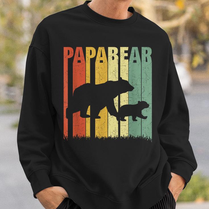 Vintage Papa Bär Baby Bäratertag Xmas Geschenk Retro Daddy Sweatshirt Geschenke für Ihn