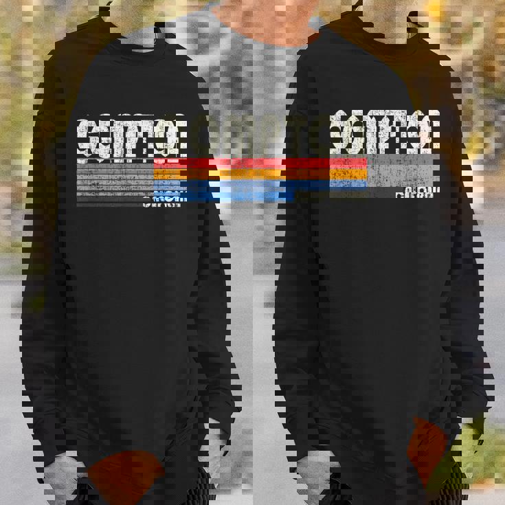 Vintage Retro 70S 80S Style Hometown Of Compton Ca Sweatshirt Gifts for Him