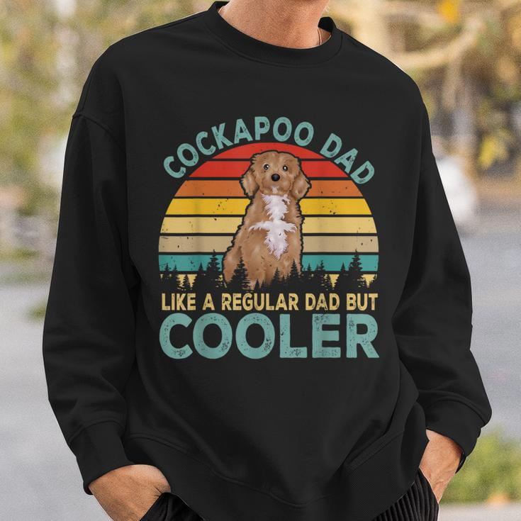 Vintage Retro Happy Father's Day Matching Cockapoo Dog Lover Sweatshirt Gifts for Him