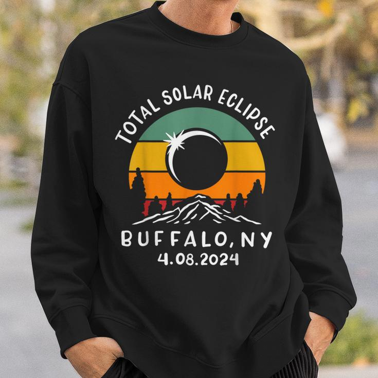 Vintage Total Solar Eclipse Usa Buffalo New York 4082024 Sweatshirt Gifts for Him