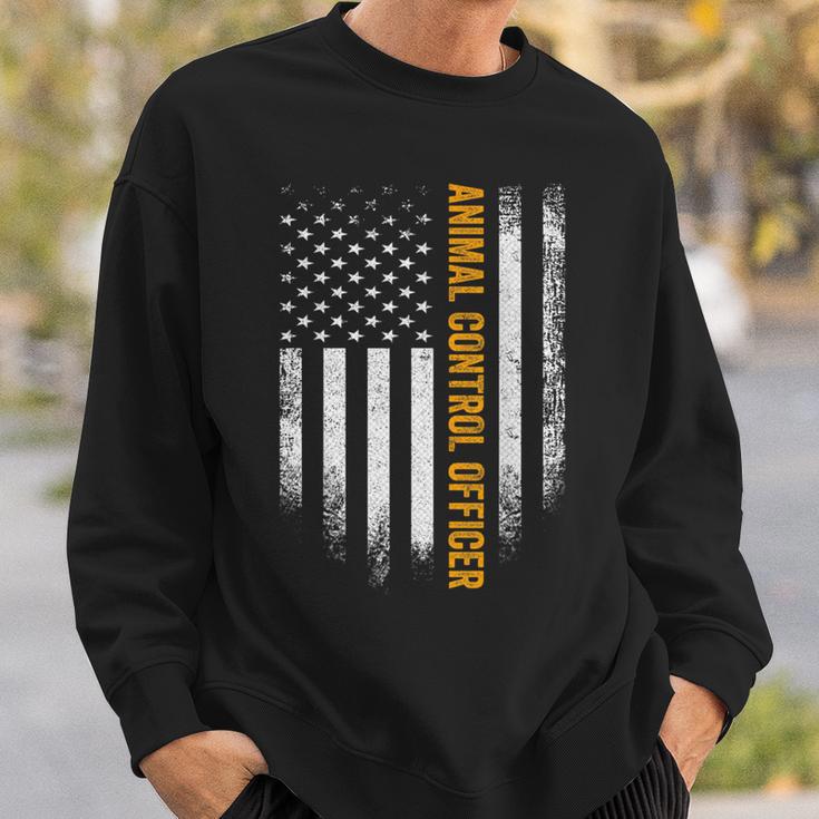 Vintage Usa Animal Control Officer American Flag Patriotic Sweatshirt Gifts for Him