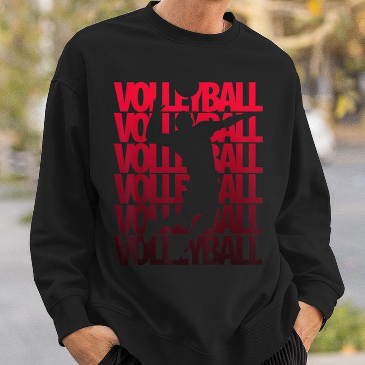 Vintage Volleyballer Evolution Beach Volleyball Player Sweatshirt Geschenke für Ihn