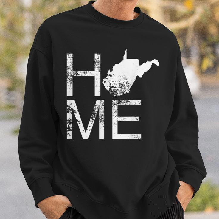 Vintage West Virginia Home Wv State Map In Place Of O Sweatshirt Gifts for Him