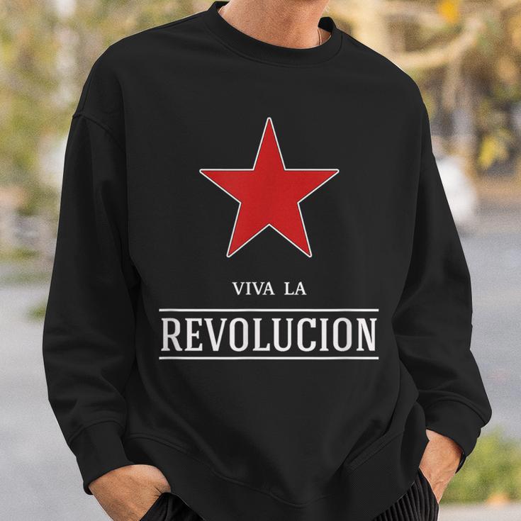 Viva La Revolucion Red Star Es Lebe Die Revolution Sweatshirt Geschenke für Ihn