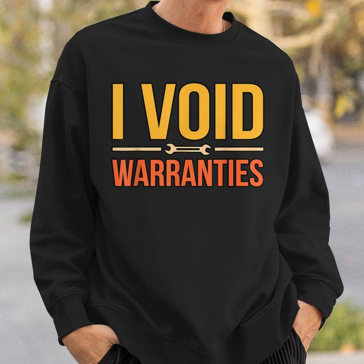 I Void Warranties Car Mechanic Auto Mechanics Work Graphic Sweatshirt Gifts for Him