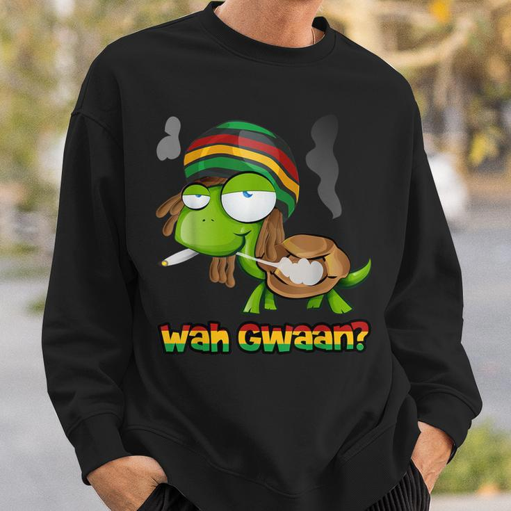 Wah Gwaan Patois Jamaica Turtle Jamaican Slang Sweatshirt Gifts for Him