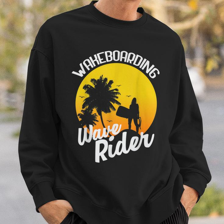 Wakeboarding Wave Rider On The Beach Sweatshirt Gifts for Him