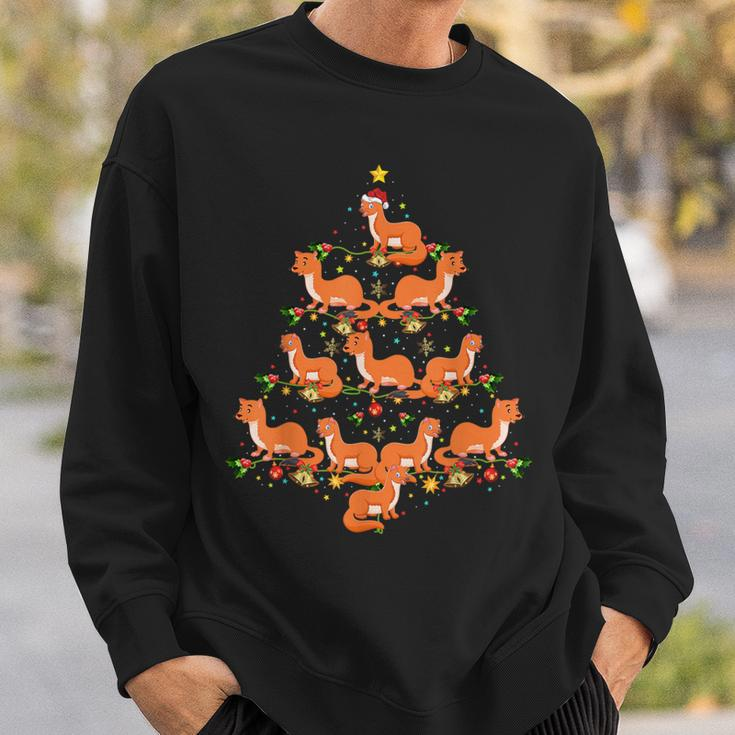 Weasel Lover Xmas Matching Santa Weasel Christmas Tree Sweatshirt Gifts for Him