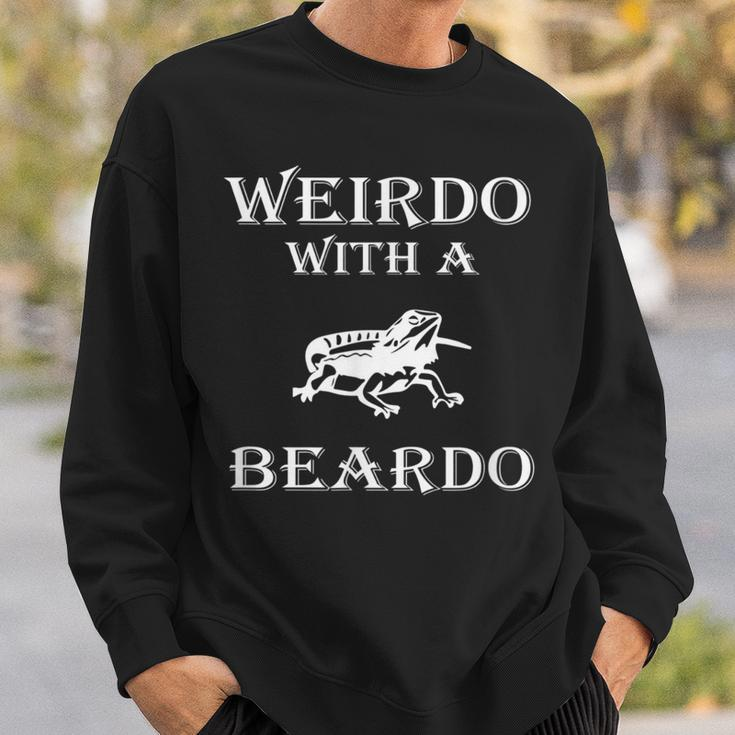 Weirdo With A Beardo Bearded Dragon Lizard Sweatshirt Gifts for Him