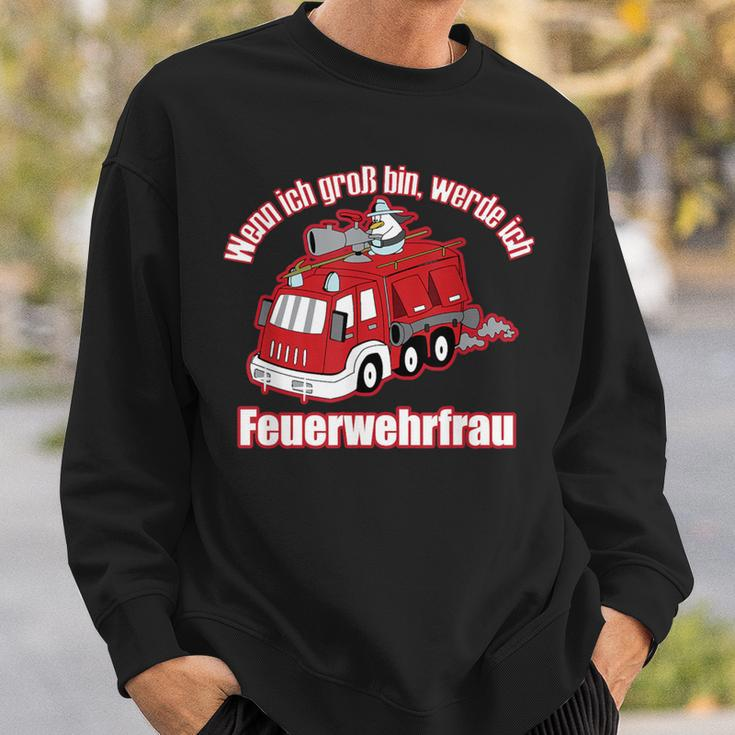 Wenn Ich Groß Bin Werde Ich Feuerwehrfrau Sweatshirt Geschenke für Ihn