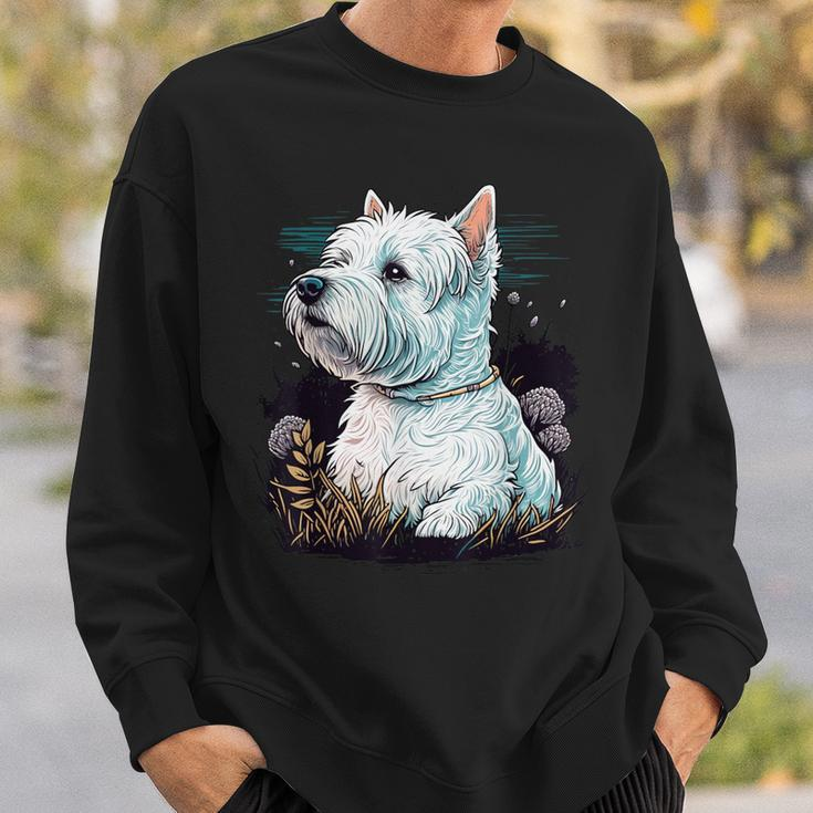 West Highland Terrier Dog On Westie Lover Sweatshirt Geschenke für Ihn