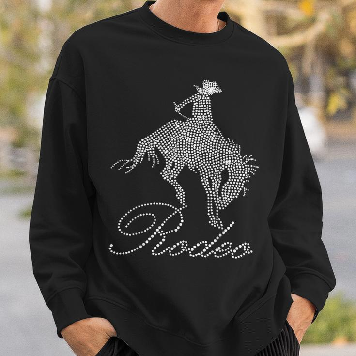 Western Cowgirl Bling Rhinestone Country Cowboy Riding Horse Sweatshirt Gifts for Him