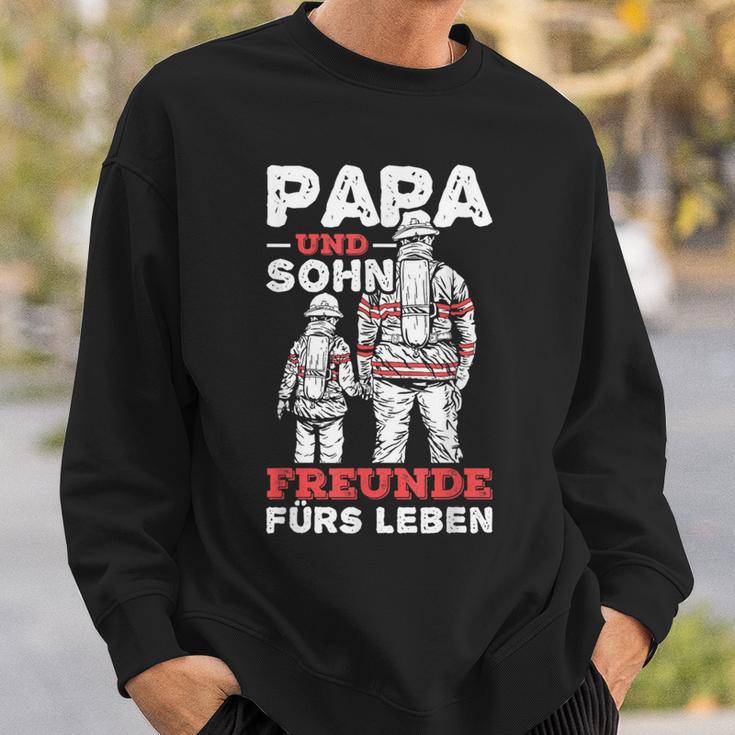 Wie Der Fater So Der Sohn Feuerwehr Papa Und Son Sweatshirt Geschenke für Ihn