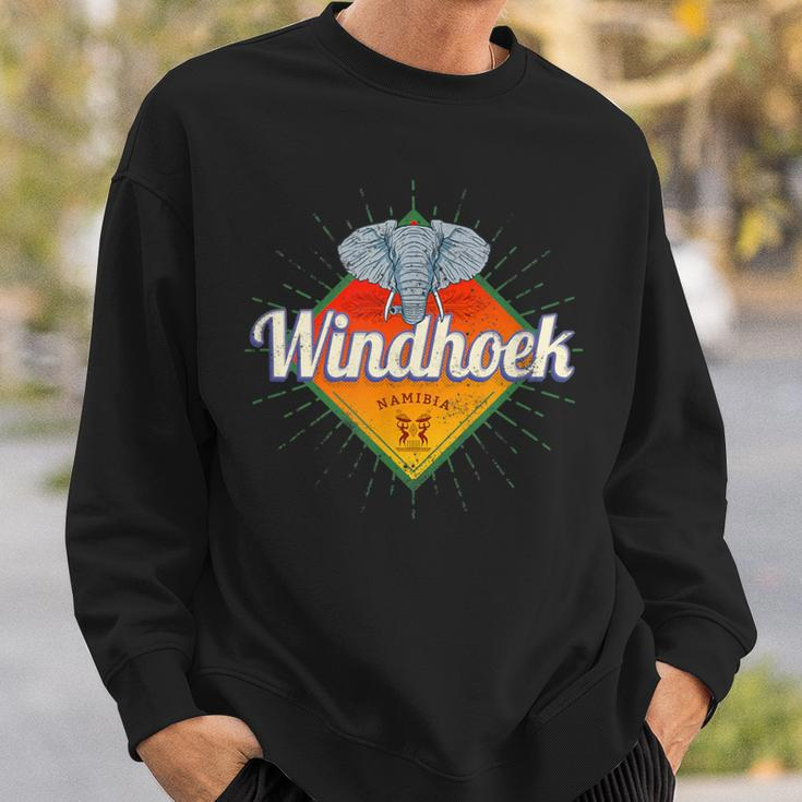 Windhoek Namibia Retro Elefant Vintage Afrika Souvenir Sweatshirt Geschenke für Ihn