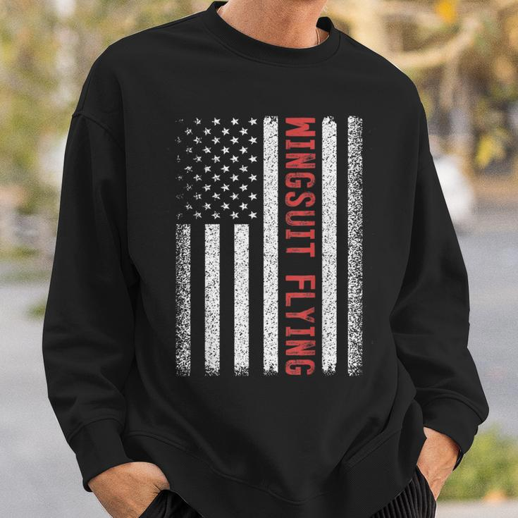 Wingsuit Flying American Flag 4Th Of July Sweatshirt Gifts for Him