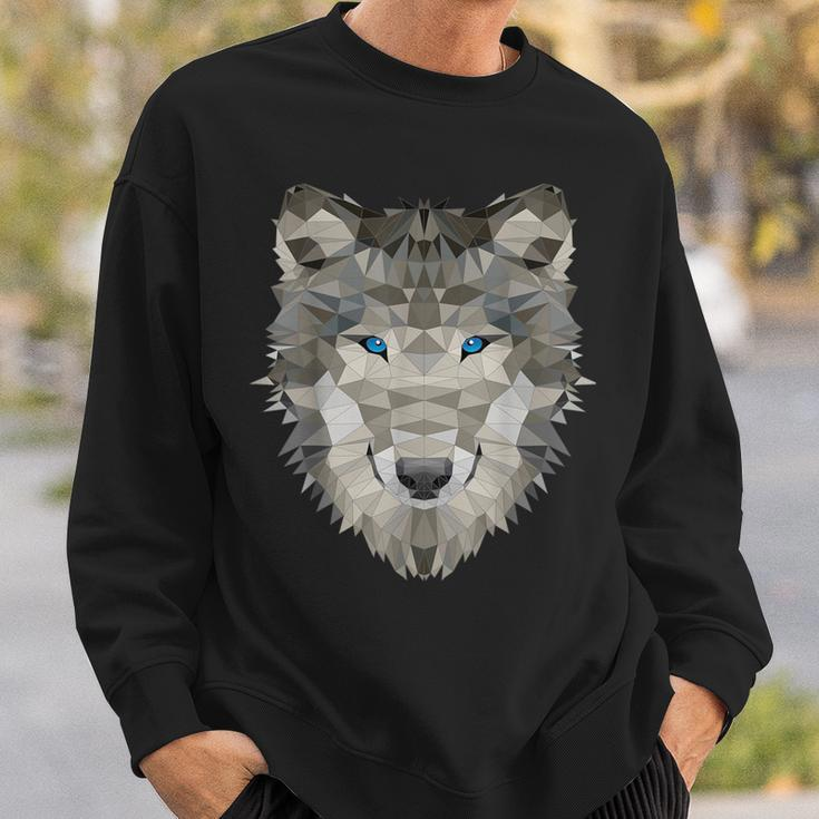 Wolf Polygon Dog Sweatshirt Geschenke für Ihn