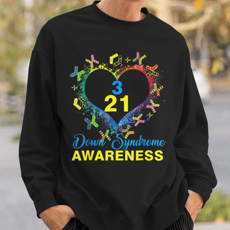 World Down Syndrome Day Awareness Socks Heart 21 March Sweatshirt Gifts for Him
