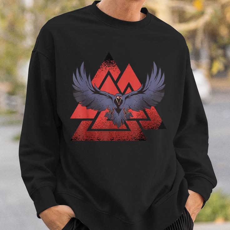 Wotansknoten Odin Ravens Valknut Valhalla Odinskind Wodan Sweatshirt Geschenke für Ihn