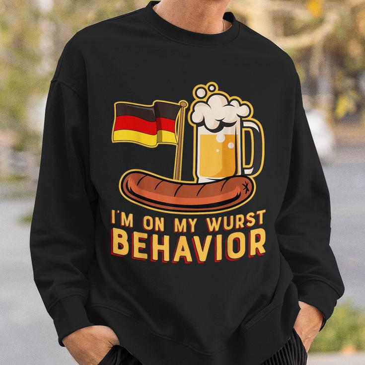 Wurst Behavior German Oktoberfest Beer Sweatshirt Gifts for Him