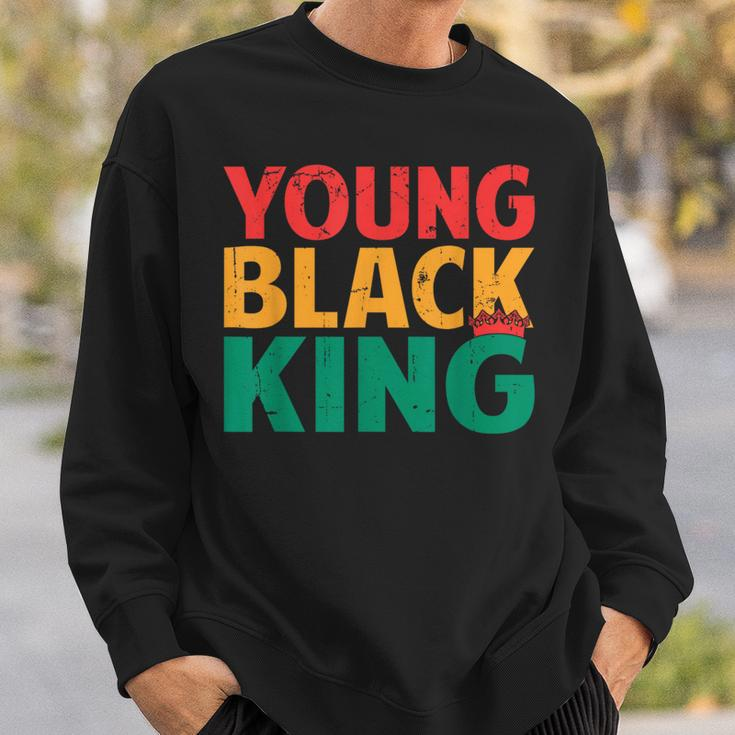 Young Black King African American Black Heritage Afro Boys Sweatshirt Gifts for Him