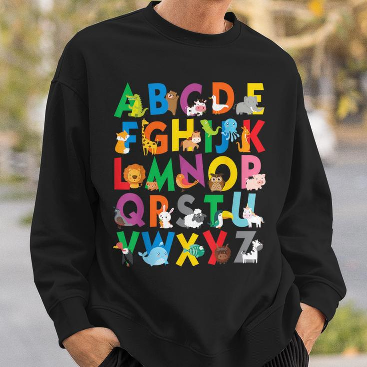 Zoo Animal Alphabet Abcs Learning Letters Boys Girls Sweatshirt Gifts for Him