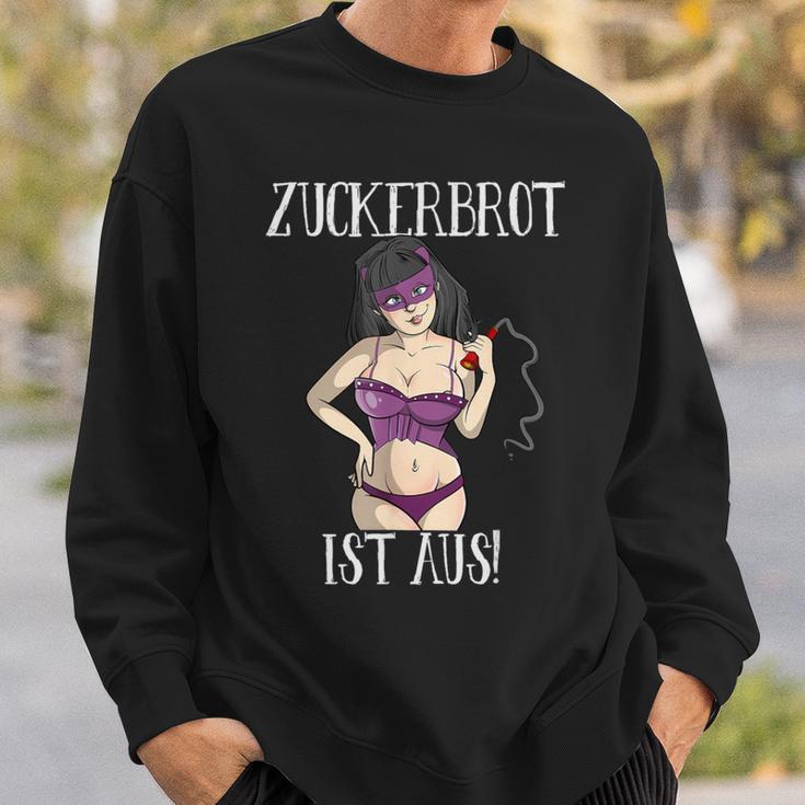 Zuckerbret Ist Aus Domina Sexy Lingerie And Whip Outfit Sweatshirt Geschenke für Ihn