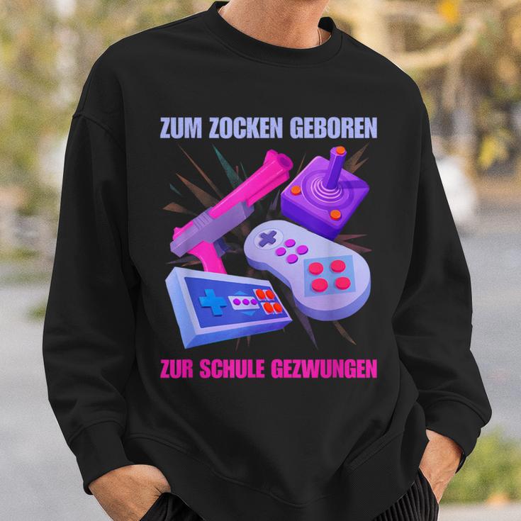 Zum Zocken Geboren Zum Schule Forces I Console Ps5 Gaming Sweatshirt Geschenke für Ihn