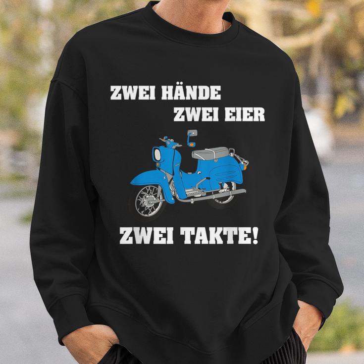 Zwei Hände Zwei Eier Zwei Takte Simsonfahrer Schwalbe Sweatshirt Geschenke für Ihn