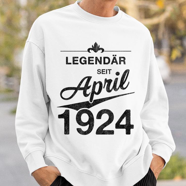 100 Geburtstag 100 Jahre Alt Legendär Seit April 1924 Sweatshirt Geschenke für Ihn