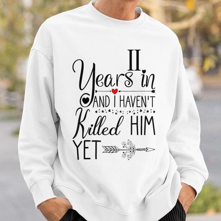 11Th Wedding Anniversary For Her 11 Years Of Marriage Sweatshirt Gifts for Him