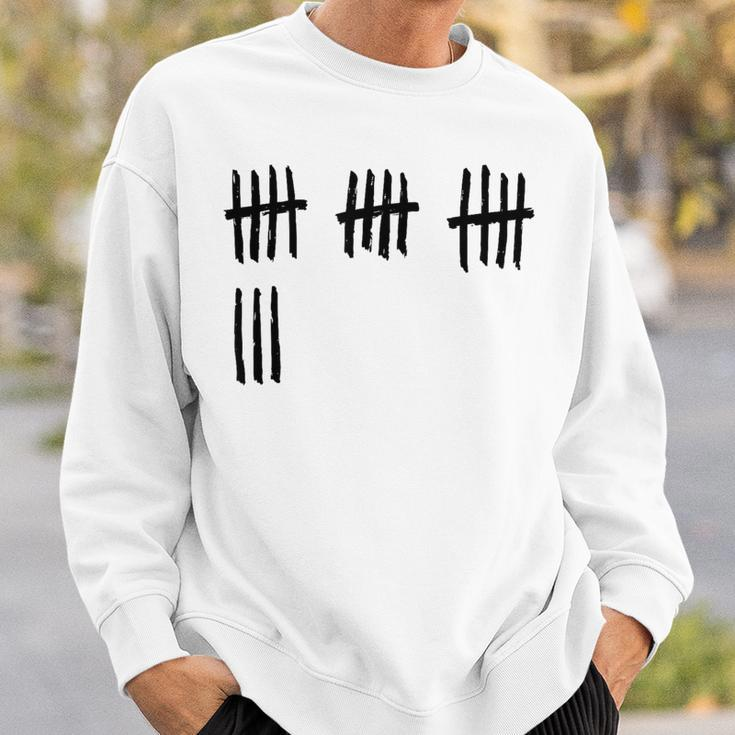 18Th Birthday Outfit 18 Years Old Tally Marks Anniversary Sweatshirt Gifts for Him