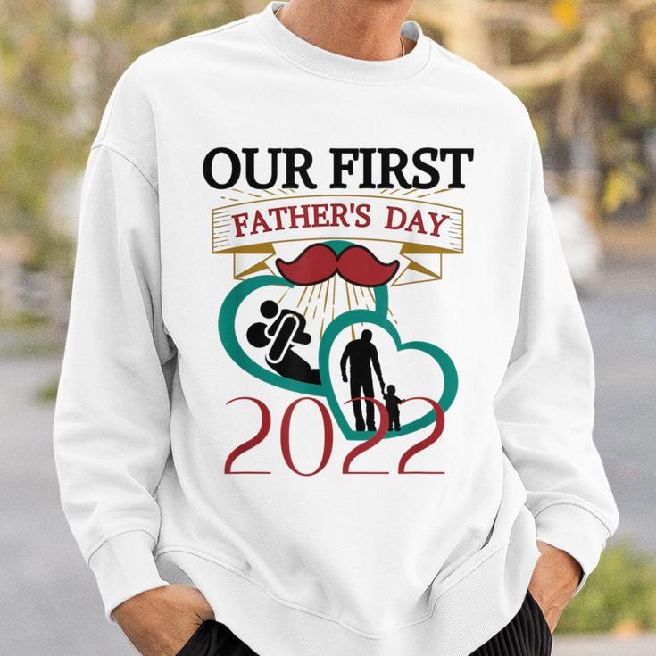 Our 1St Father's Day 2022 Dad And Baby Sweatshirt Gifts for Him