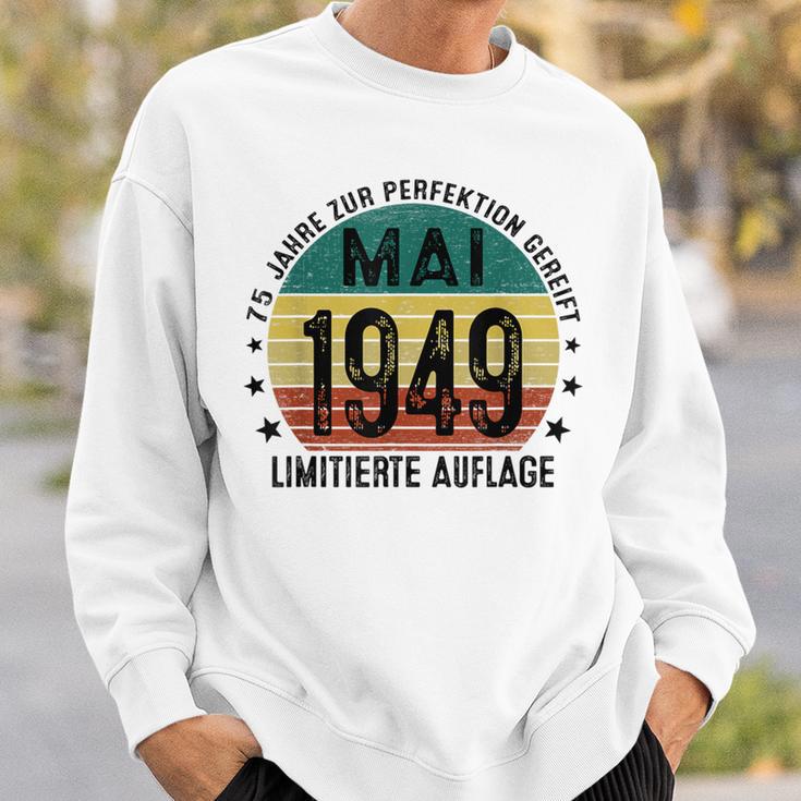 75 Geburtstag Mann 75 Jahre Deko Jahrgang Mai 1949 Sweatshirt Geschenke für Ihn