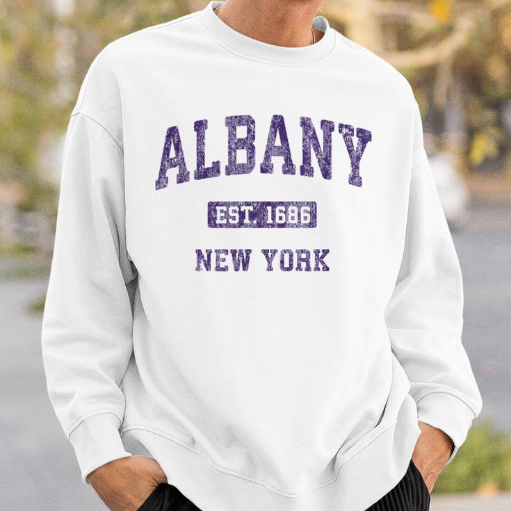 Albany New York Vintage Athletic Sports Sweatshirt Gifts for Him