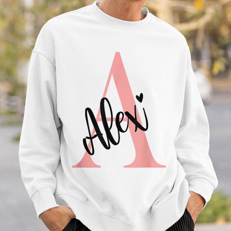 Alex Nameorname Mit Monogramm Personalisiert Rosa Sweatshirt Geschenke für Ihn