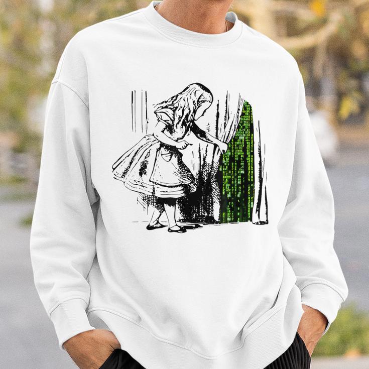 Alice In Matrix Land Programmer Sweatshirt Geschenke für Ihn