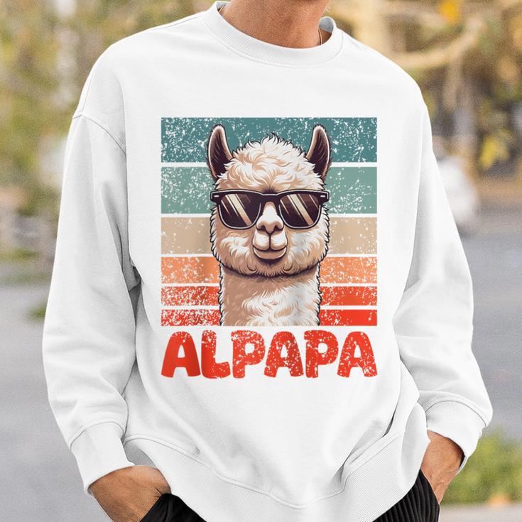 Alpapaatertag Bester Papa Alpaka Raglan Sweatshirt Geschenke für Ihn