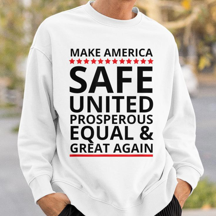 Make America Safe United Equal And Again Pride Trump 2020 Sweatshirt Gifts for Him