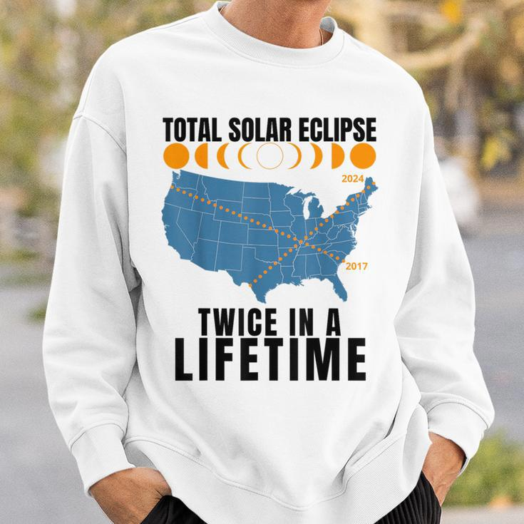 America Total Solar Eclipse April 8 2024 Usa Map Totality Sweatshirt Gifts for Him